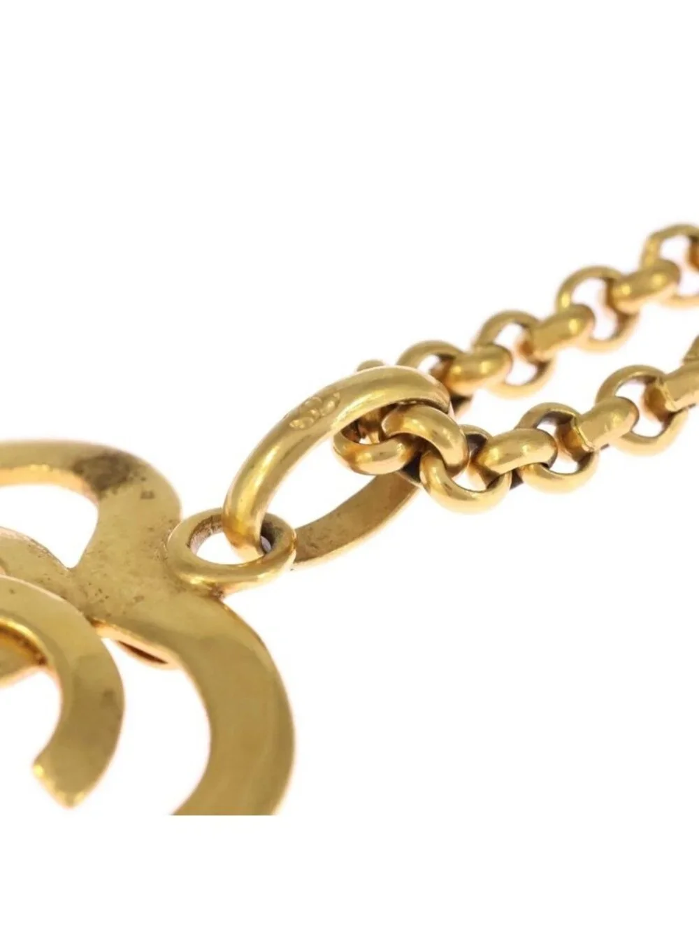 Chanel CC Logo Necklace Gold
